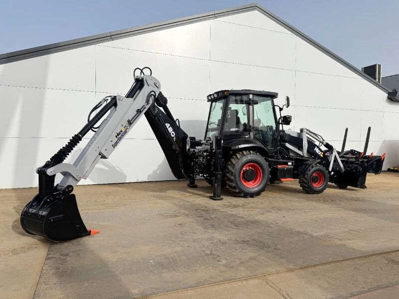 Baggerlader HexL 420x 4WD - Telescopic boom - 4/1 Bucket + For- Photo 4
