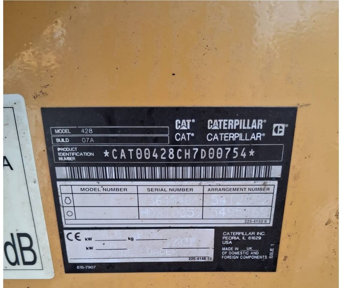 Baggerlader CAT 428-07- Photo 5