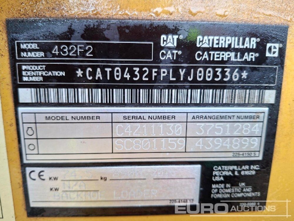 Baggerlader 2016 CAT 432F2- Photo 5
