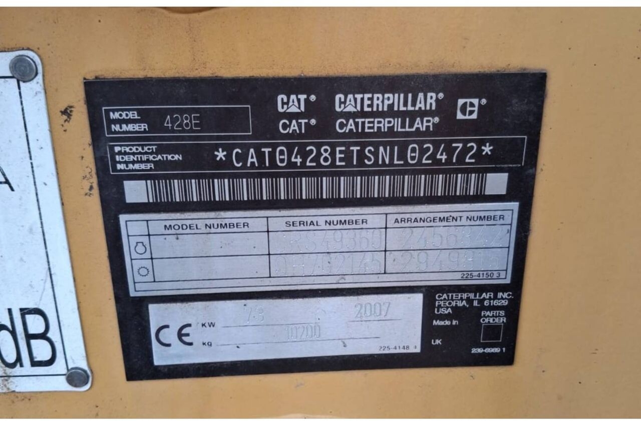 Baggerlader CAT 428E- Photo 5