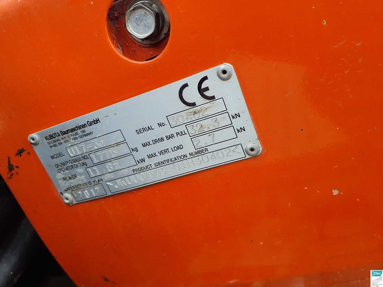 Baggerlader KUBOTA U17-3 ALPHA ELECTRIC KUBOTA SHORT TAIL TAIL EXCAVATOR, EXCAVATOR, EXCAVATOR KUBOTA U17-3 ALPHA ELECTRIC KUBOTA SHORT TAIL TAIL EXCAVATOR, EXCAVATOR, EXCAVATOR- Photo 5