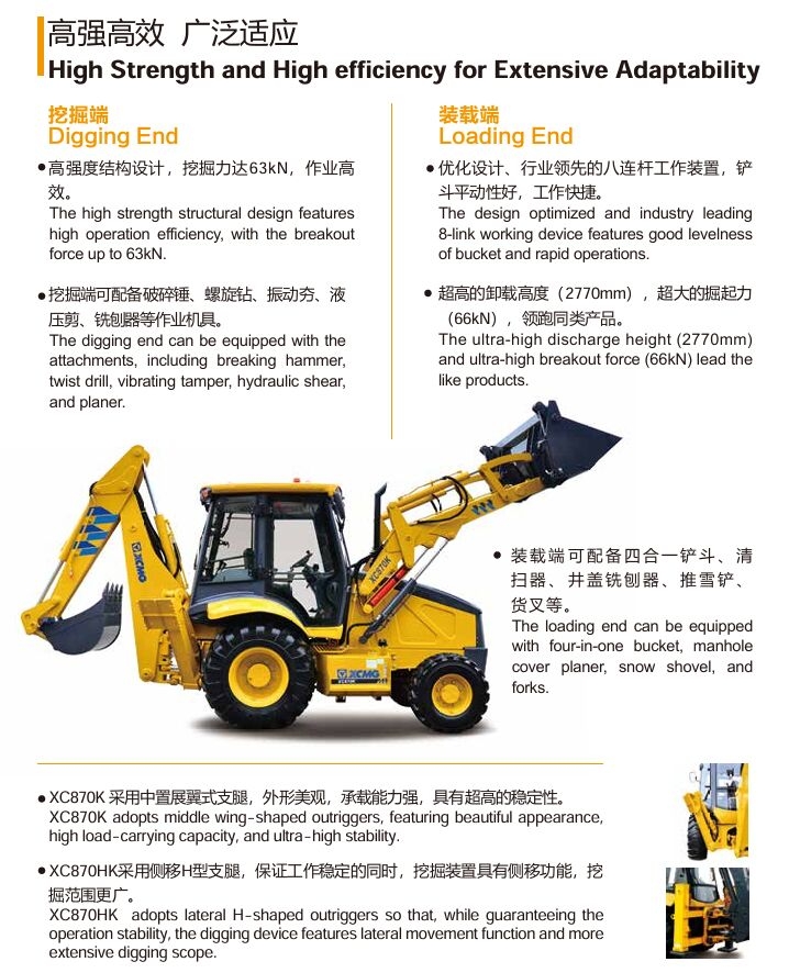 Backhoe loader XCMG XC8-C2570/XC870K- Photo 5