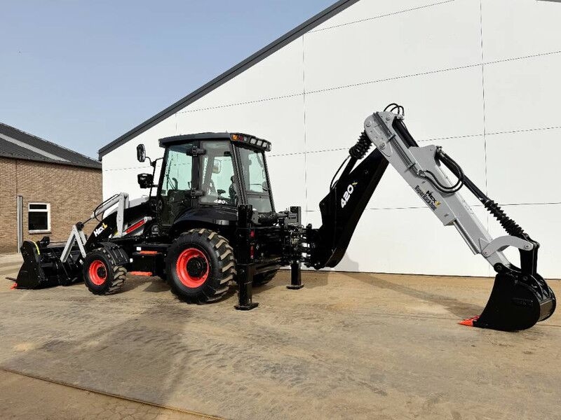 Baggerlader HexL 420x 4WD - Telescopic boom - 4/1 Bucket + For- Photo 2