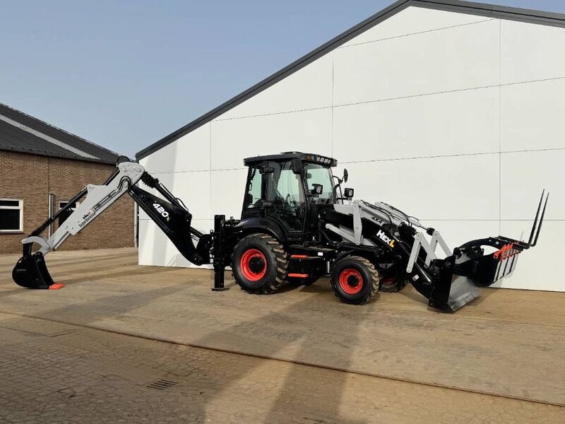 Baggerlader HexL 420x 4WD - Telescopic boom - 4/1 Bucket + For- Photo 5